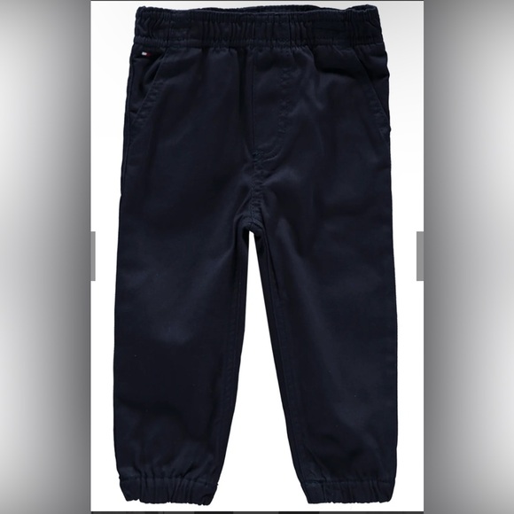 2pc Tommy Hilfiger long sleeve button-up shirt with navy blue pants for baby boy - Picture 3 of 15